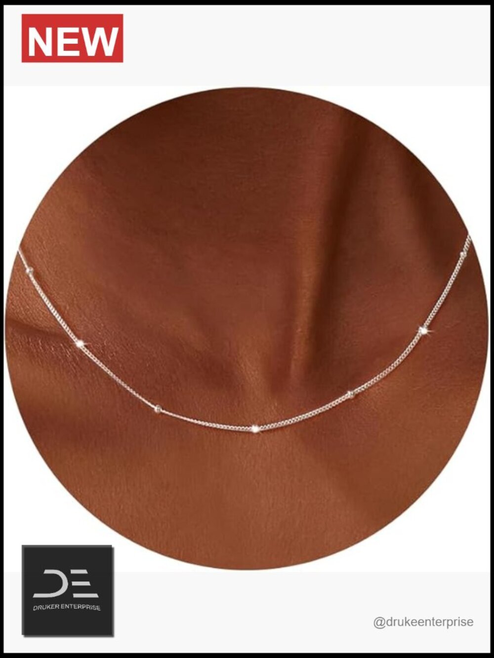 925 Sterling Silver Satellite Chain Necklace for Women Dainty Layering